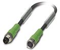 Straight Female 4 way M8 to Straight Male 4 way M8 Sensor Actuator Cable, 3m